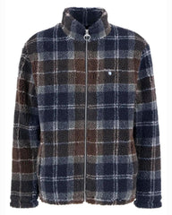 Barbour Tartan Sherpa Fleece In Midnight Oak