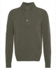 Barbour Essential 1/4 Zip Elbow Patch Sweater in Seaweed