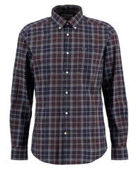 Barbour Wetheram Midnight Oak Plaid Button Down Collar Shirt in Tailored Fit