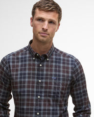 Barbour Wetheram Midnight Oak Plaid Button Down Collar Shirt in Tailored Fit
