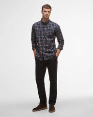Barbour Wetheram Midnight Oak Plaid Button Down Collar Shirt in Tailored Fit