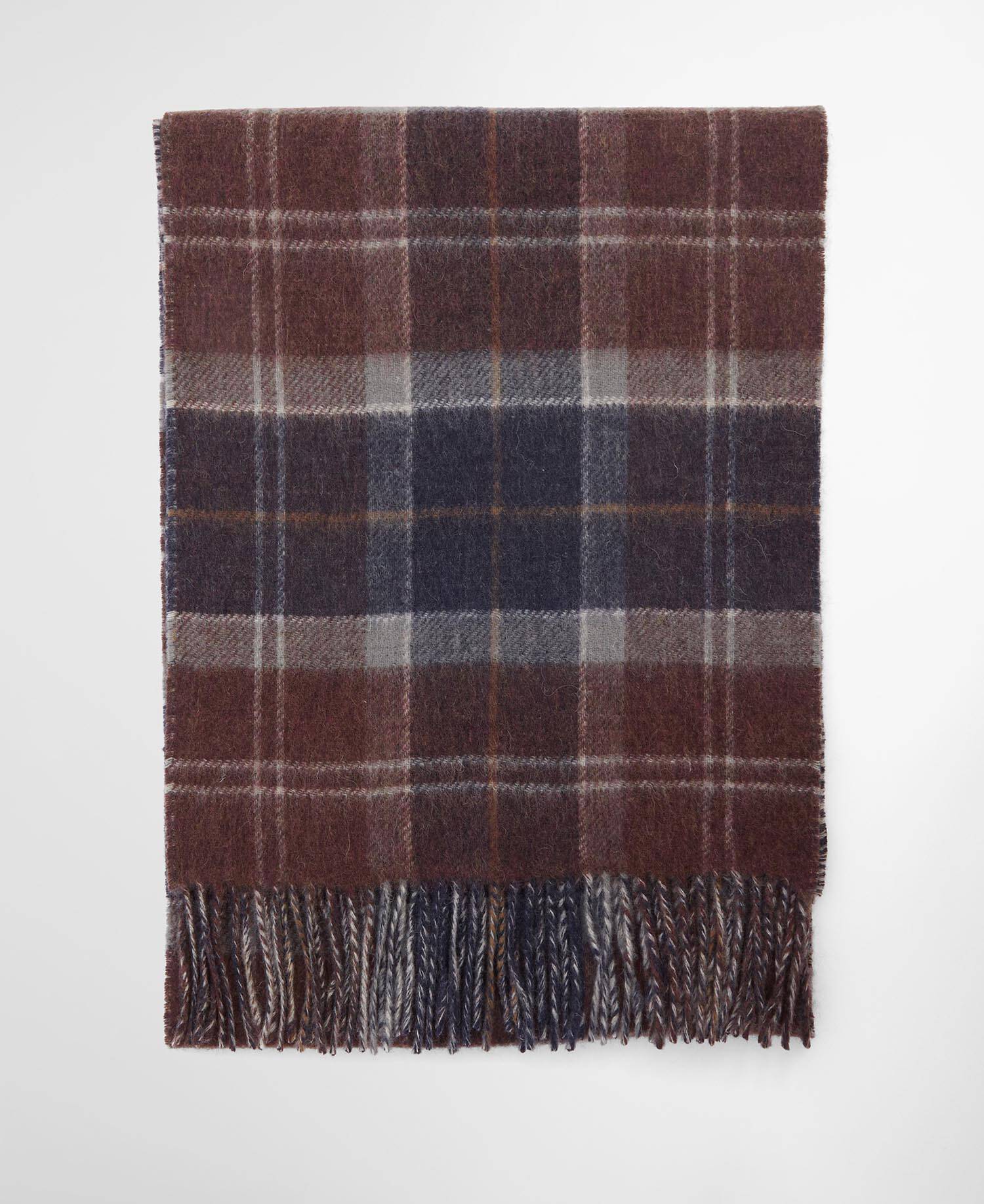 Barbour Tartan Lambswool Scarf in Midnight Oak