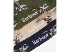 Barbour Dog Pointer 3 Pair Of Socks Boxed Gift Set