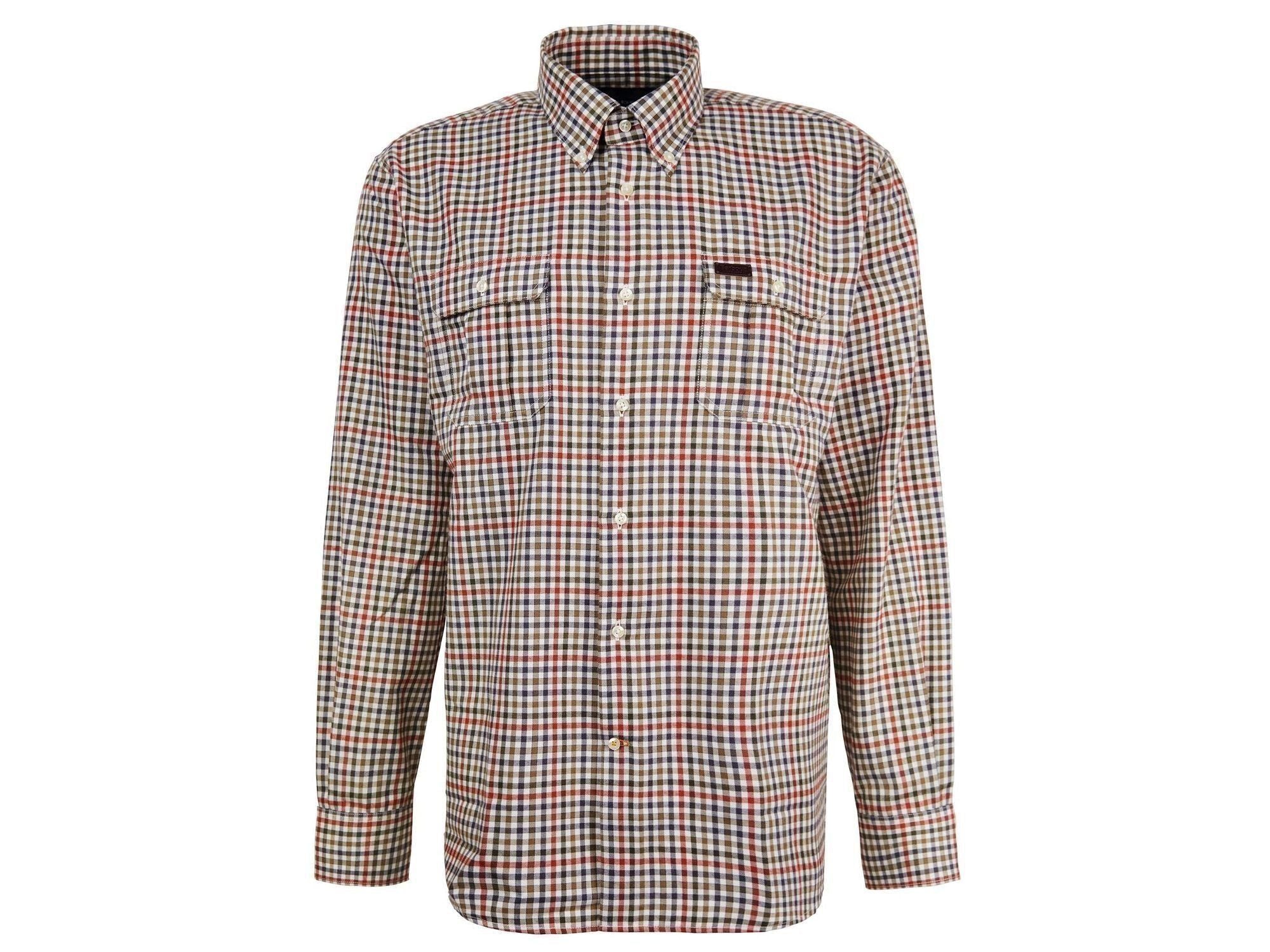 -Rainwater's -Barbour - Button Up Sport Shirts - Barbour Foss Tailored Buttondown Collar Shirt in Olive Plaid -