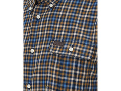 -Rainwater's -Barbour - Button Up Sport Shirts - Barbour Foss Tailored Buttondown Collar Shirt in Navy & Tan Plaid -