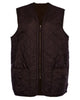 Barbour Waistcoat Zip In Liner Vest Gilet In Dark Brown