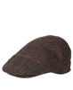 Barbour Wilkin Wool Flat Cap Hat In Olive Herringbone
