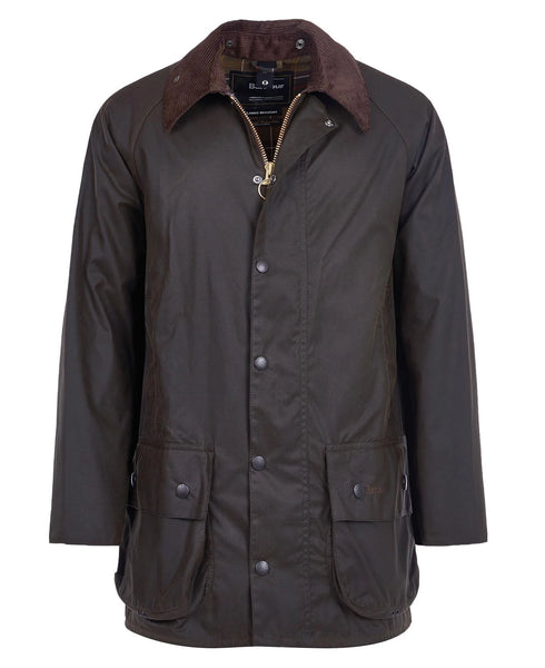 Barbour Classic Beaufort Wax Cotton Jacket In Olive