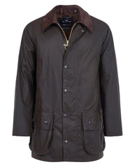 Barbour Classic Beaufort Wax Cotton Jacket In Olive