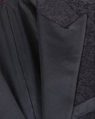 Black Floral Peak lapel Dinner Jacket Tuxedo Rental