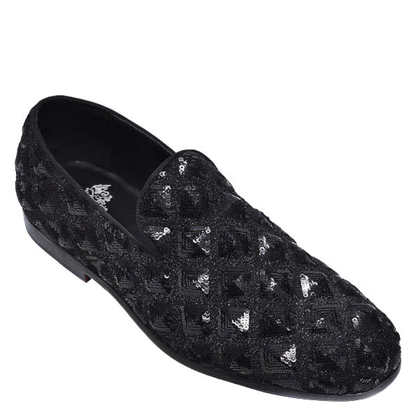 Black Diamond Glitter Formal Loafer From Royal Shoes