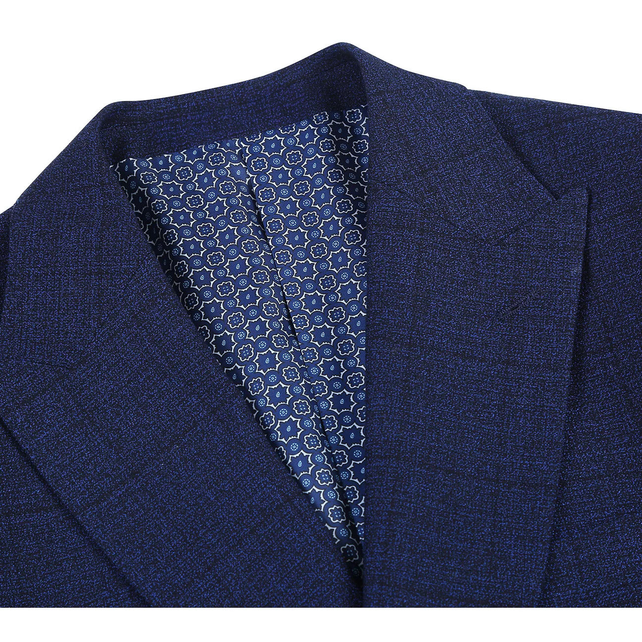 Rainwater's Peak Lapel Slim Fit Suit In Dark Blue Windowpane