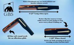 G.B.S FCT Folding Comb Fine Toothed Dressing Comb 6.5