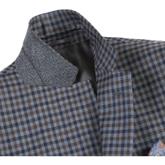 Rainwater's Slim Fit Wool Check Sport Coat In Grey, Navy & Brown