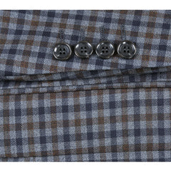 Rainwater's Slim Fit Wool Check Sport Coat In Grey, Navy & Brown