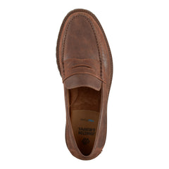 Collier Penny Loafer With Lug Sole In Brown Bomber Leather