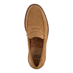 Collier Penny Loafer With Lug Sole In Tan Snuff Suede