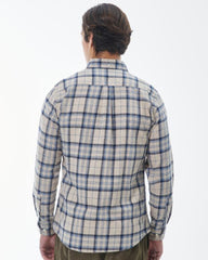Barbour Deerpark Tailored Fit Button-down Collar Shirt in Blue & Beige Plaid