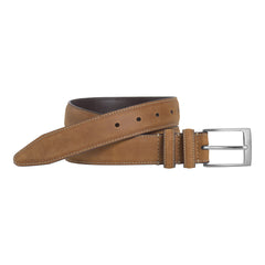 Distressed Casual Belt In Mid Brown