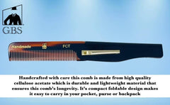 G.B.S FCT Folding Comb Fine Toothed Dressing Comb 6.5