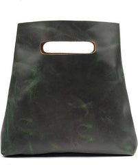 Minimalist Handmade Handbag | Full Grain Leather Grocery Bag: Bourbon Brown