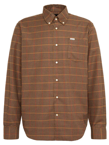 Barbour Henderson Thermo Weave Checked Shirt in Stone