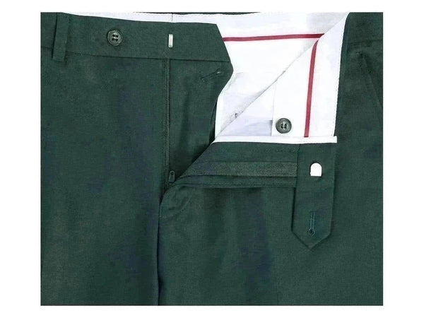 Rainwater's Fine Tropical Weight Man Made Fabric Slim Fit Slacks In Hunter Green, 38 Rainwater's Fine Tropical Weight Man Made Fabric Slim Fit Slacks In Hunter Green, 38