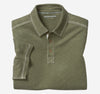 Vintage Slub Polo Shirt in Olive