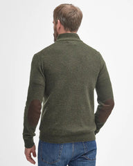 Barbour Essential Elbow Patch Jumper in Seaweed