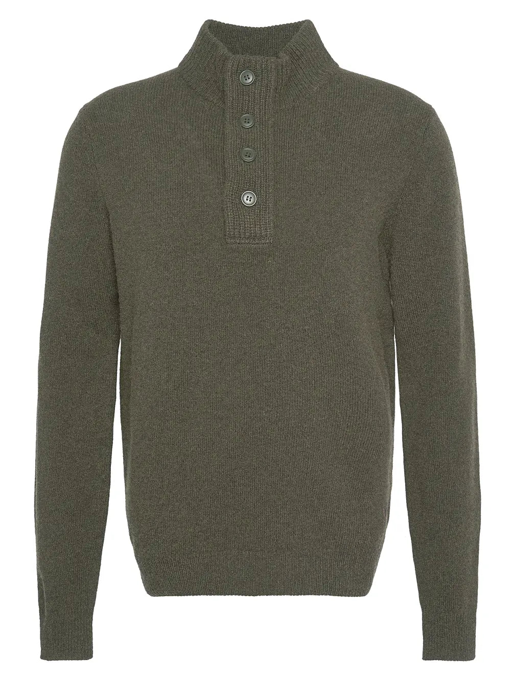 Barbour Essential Elbow Patch Jumper in Seaweed