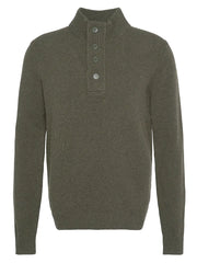 Barbour Essential Elbow Patch Jumper in Seaweed