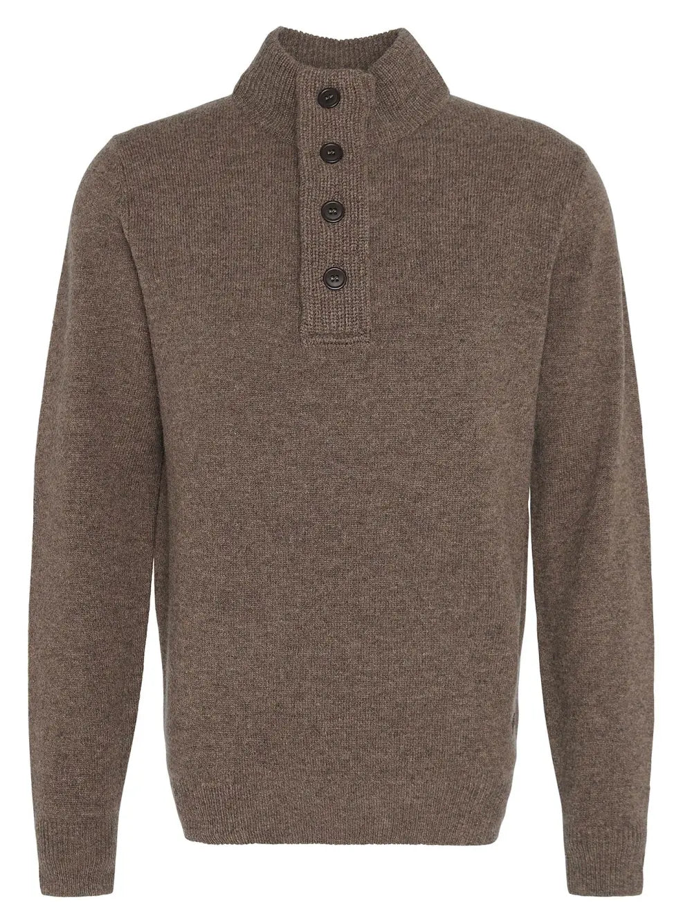 Barbour Essential Elbow Patch Jumper in Dark Stone