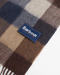 Barbour Large Tattersall Scarf In Midnight