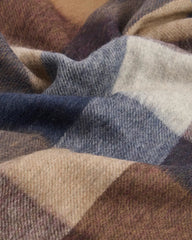 Barbour Large Tattersall Scarf In Midnight