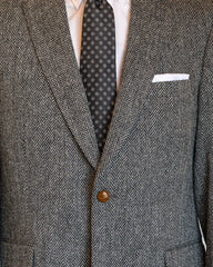 Harris Tweed Sport Coat in Grey Herringbone