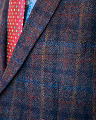 Harris Tweed Sport Coat in Brown Multi Plaid