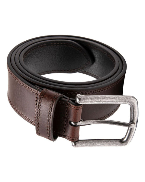 Rainwater's 1 1/2" Bridal Strap Stitched Leather Belt In Brown