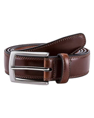 Rainwater's 1 1/4 Inch Leather Dress Belt in Mid-Brown - Rainwater's Men's Clothing and Tuxedo Rental