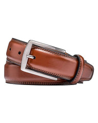 Rainwater's1 1/4 Inch Leather Dress Belt In Cognac - Rainwater's Men's Clothing and Tuxedo Rental