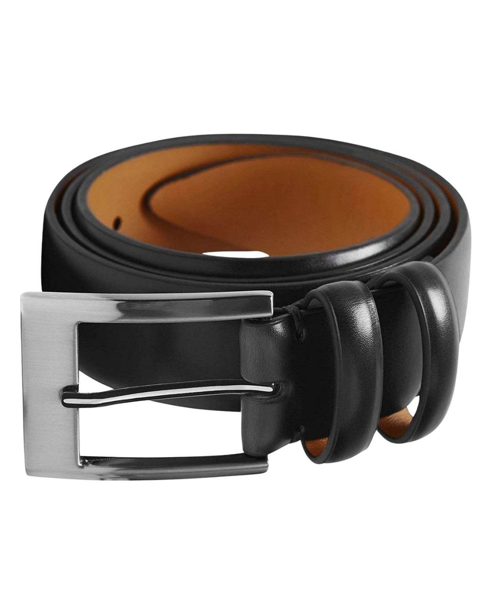 Rainwater's 1 1/4 Inch Smooth Edge Leather Dress Belt In Black