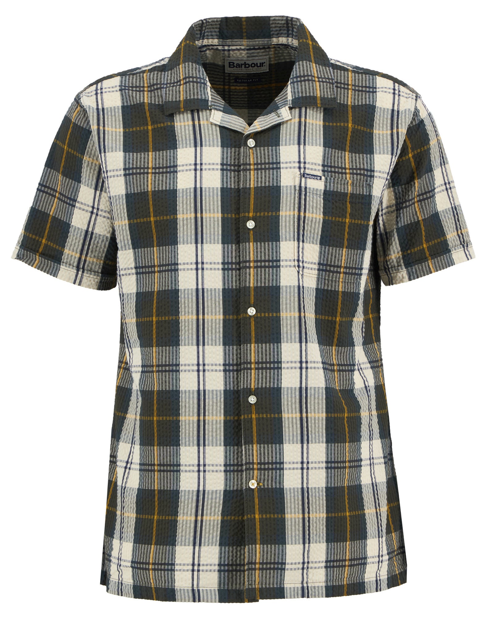 Barbour Clyde Seersucker Summer Fit Shirtin Ancient Tartan