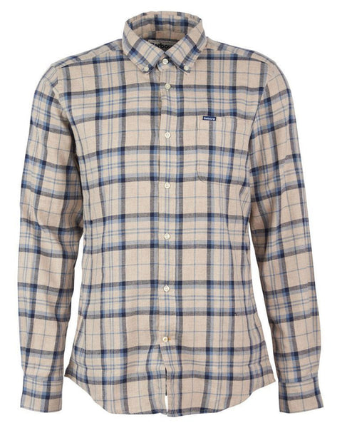 -Rainwater's -Barbour - Button Up Sport Shirts - Barbour Deer Park Tailored Button-down Collar Shirt in Blue & Beige Plaid -