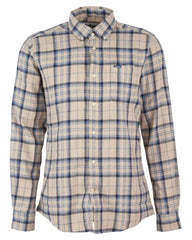 -Rainwater's -Barbour - Button Up Sport Shirts - Barbour Deer Park Tailored Button-down Collar Shirt in Blue & Beige Plaid -