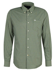-Rainwater's -Barbour - Sport Shirt - Barbour Grove Long-Sleeved Tailored Button-down Performance Shirt in Olive -