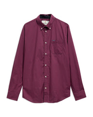 Barbour Harbourwall Gingham Check Tailored Fit Long-Sleeved Shirt In Red