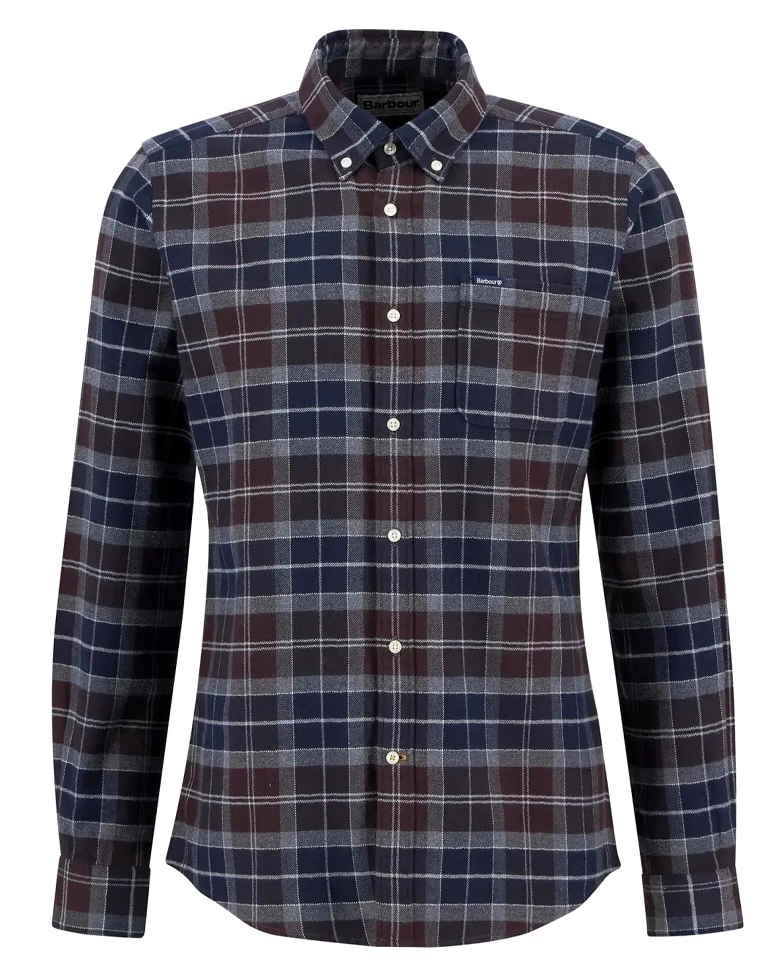 Barbour Kyeloch Tailored Long-Sleeved Shirt In Midnight Oak Tartan
