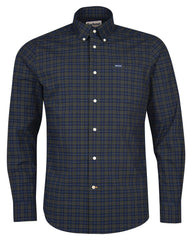 Barbour Lomond Tailored Buttondown Collar Shirt in Olive Night