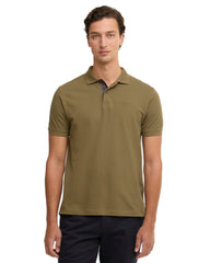 Barbour Pima Cotton Tailored Fit Polo in Olive