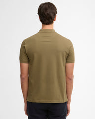 Barbour Pima Cotton Tailored Fit Polo in Olive