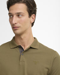 Barbour Pima Cotton Tailored Fit Polo in Olive